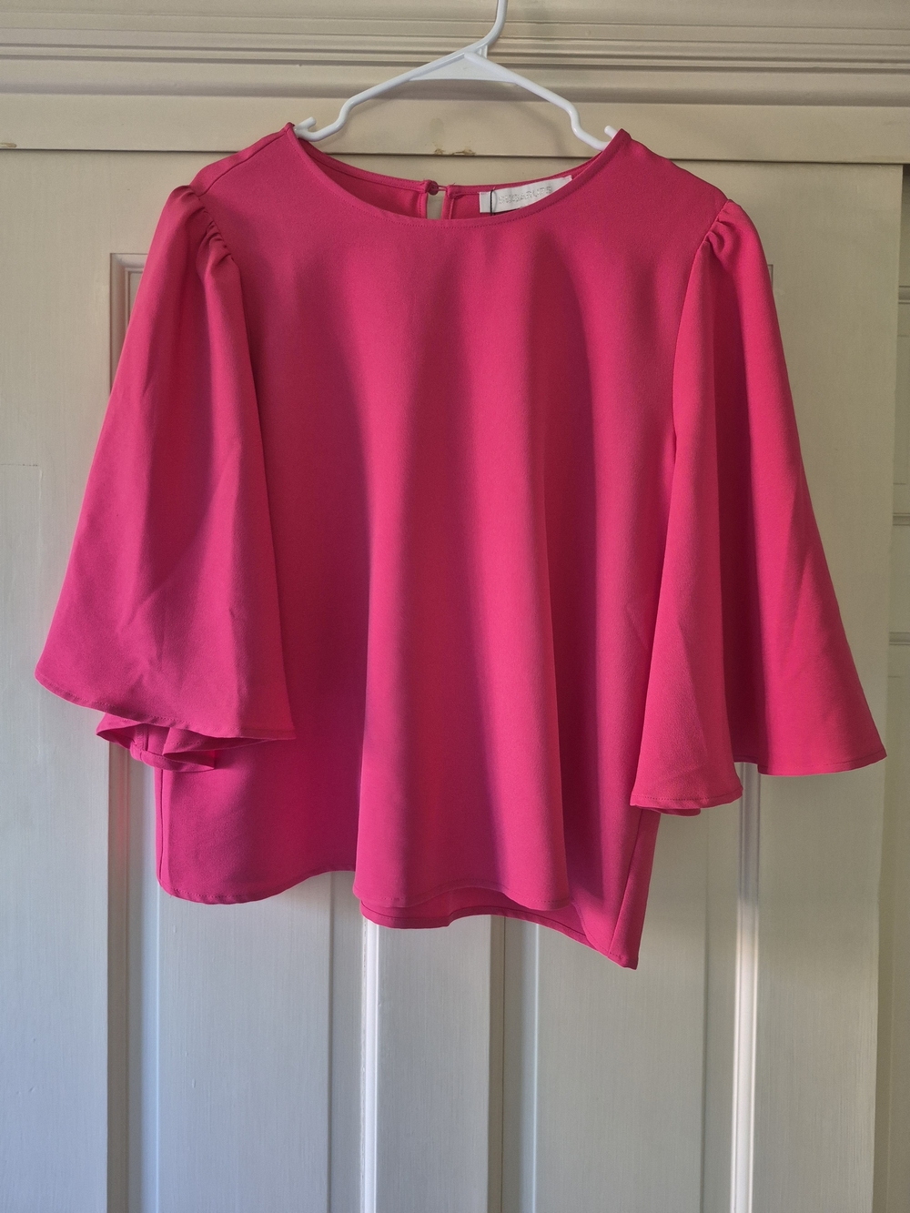 Sugarlips Hot Pink Bell Sleeve Blouse